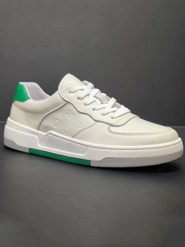 Mens Genuine Leather Sport Shoes Flat Platform Shoes Round Toe Fitness Running Trainers Male Breathable Spring Autmn Sneakers image 4