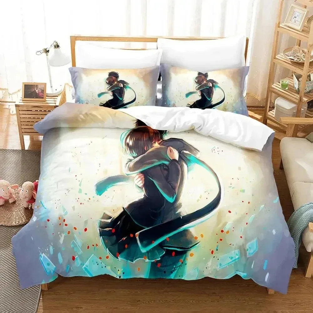 3D Anime Devil Survivor Bedding Set Duvet Cover Bed Set Quilt Cover Pillowcase Comforter king Queen Size Boys Adult Bedding Set