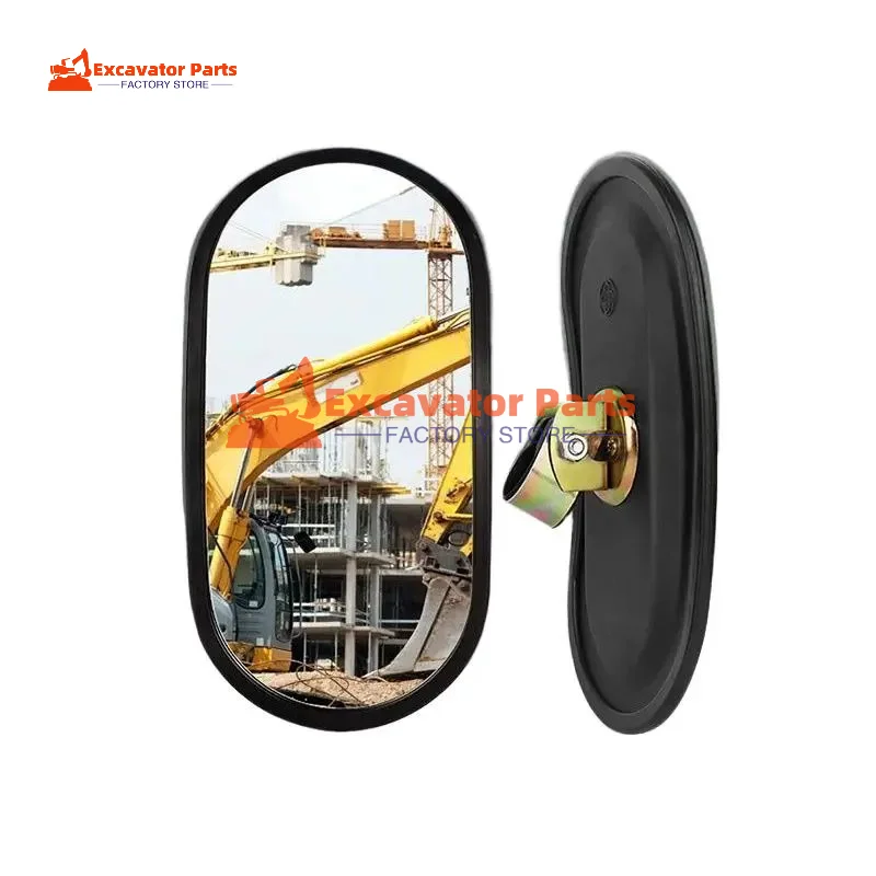 Excavator rearview mirror engineering vehicle truck forklift cab reflector universal modified wide-angle reversing mirror