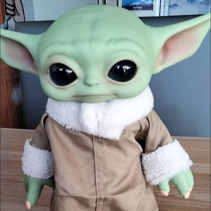 Figura de Yoda de Star Wars de 28cm, Peluche de Grogu, Figura de Acción, Juguetes de Yoda Bebé, Muñecos de Anime de The Mandalorian, Regalos para Adultos, Modelo Kawaii
