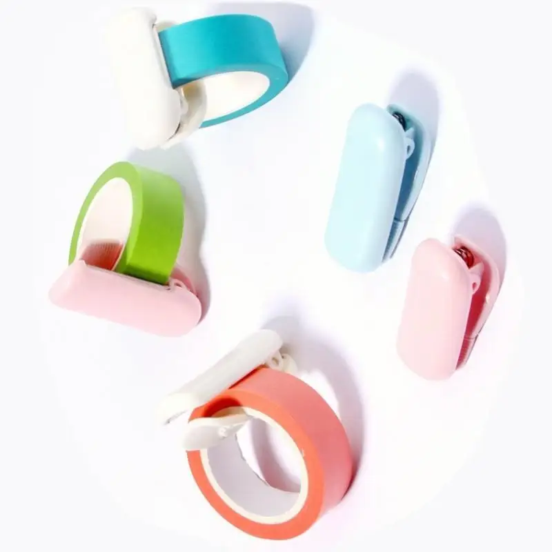 Portable Eyelash Extension Tape Cutter Plastic Makeup Tool Lash Adhesive Splitter Adhesive Tape Dispenser for Beauty Supplies