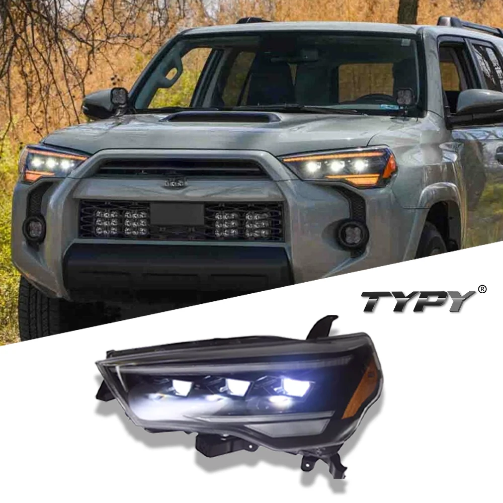 

Автомобильная фара для Toyota 4runner 2014-2022, обновленная Модифицированная в новую динамическую фару с указателем поворота, автомобильная фара в сборе