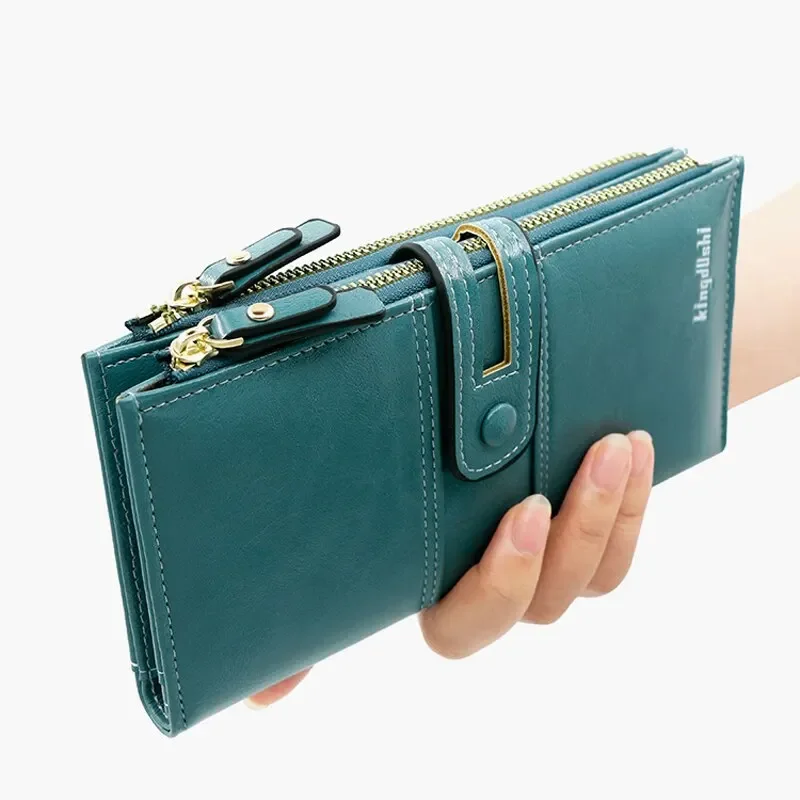 

Fashion Wallets for Women Long Slim Credit Card Holder Clutch Wallet Minimalist Coin Purse Brand Classic Zipper Wallets