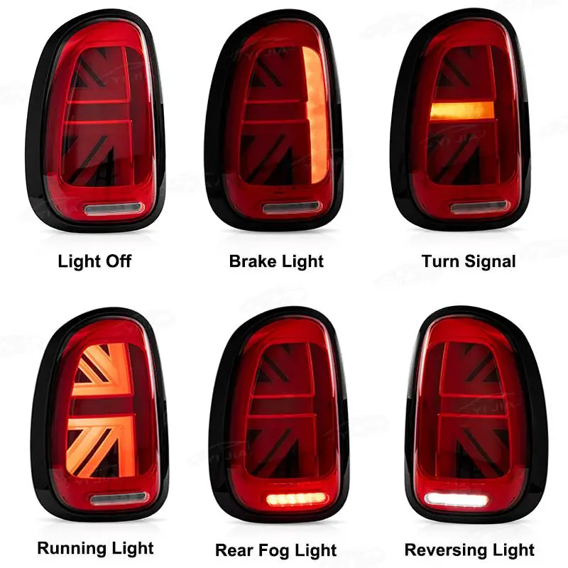 Lampu belakang LED, lampu sein perakitan lampu kabut terbalik lampu berjalan untuk BMW Mini Countryman R60 2010-2016