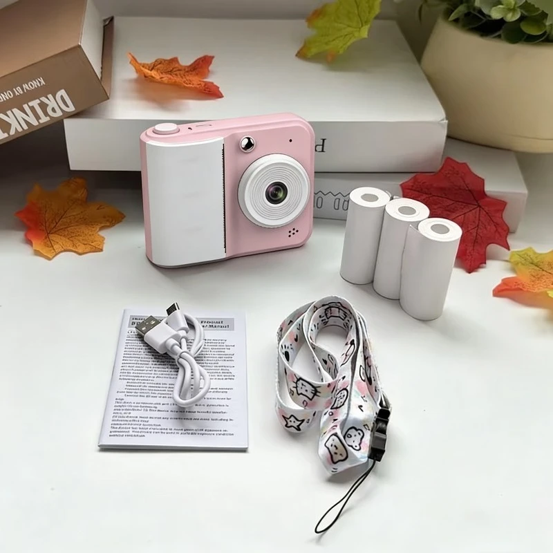 Câmera infantil instantânea, câmera digital de impressão, mini câmera infantil, câmera de celular de brinquedo de alto pixel impressão divertida, colocar ch