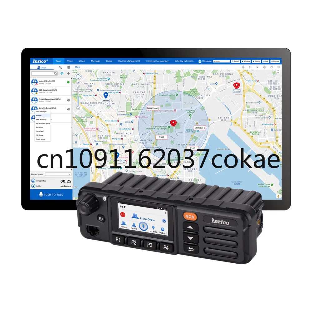 Mobiles Radio Inrico TM-7P Touchscreen Display 3G 4G WCDMA Netzwerk Fahrzeug CB Radio