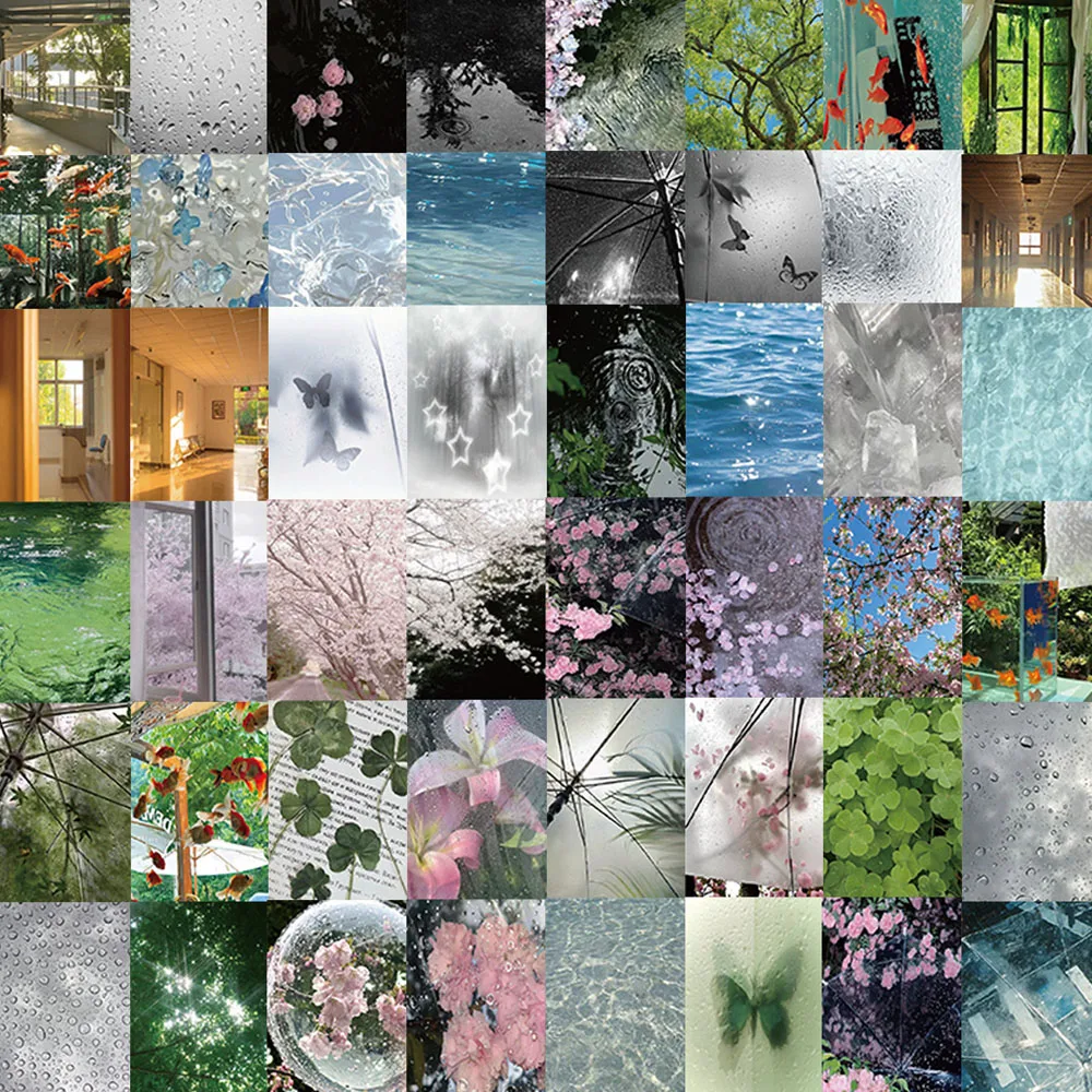 اليابانية ختم ملصقات فيلم سجل القصاصات مجلة DIY أعواد تزيين نباتات الغابات الطبيعية ملصقات المناظر الطبيعية