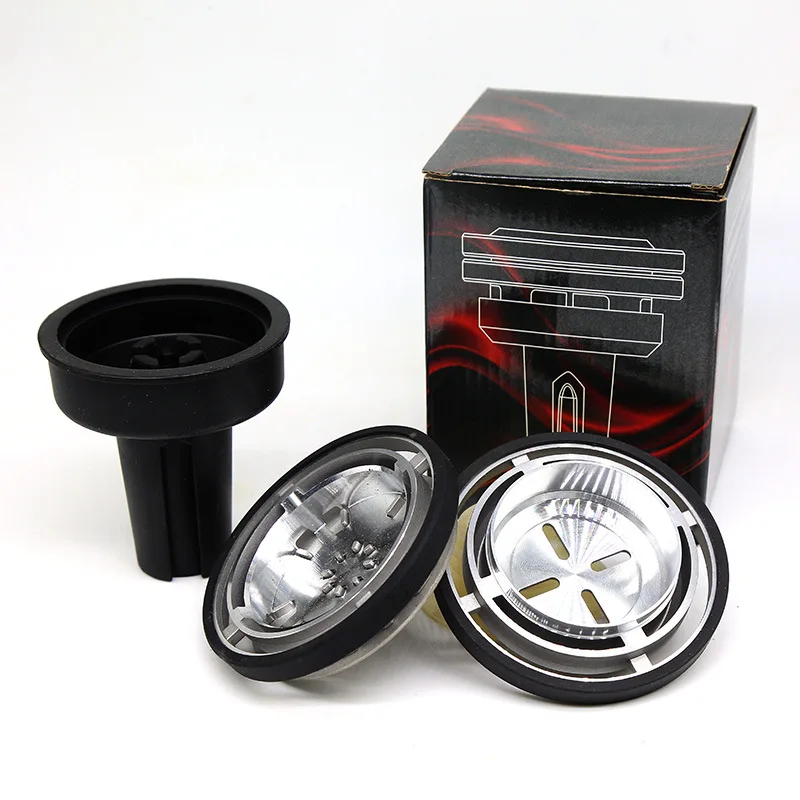 سيليكون الزجاج الشيشة نكهة التبغ حامل في نهاية المطاف الحرارية رئيس تشيتشا الشيشة وعاء الفحم شيشة الشيشة الملحقات #2