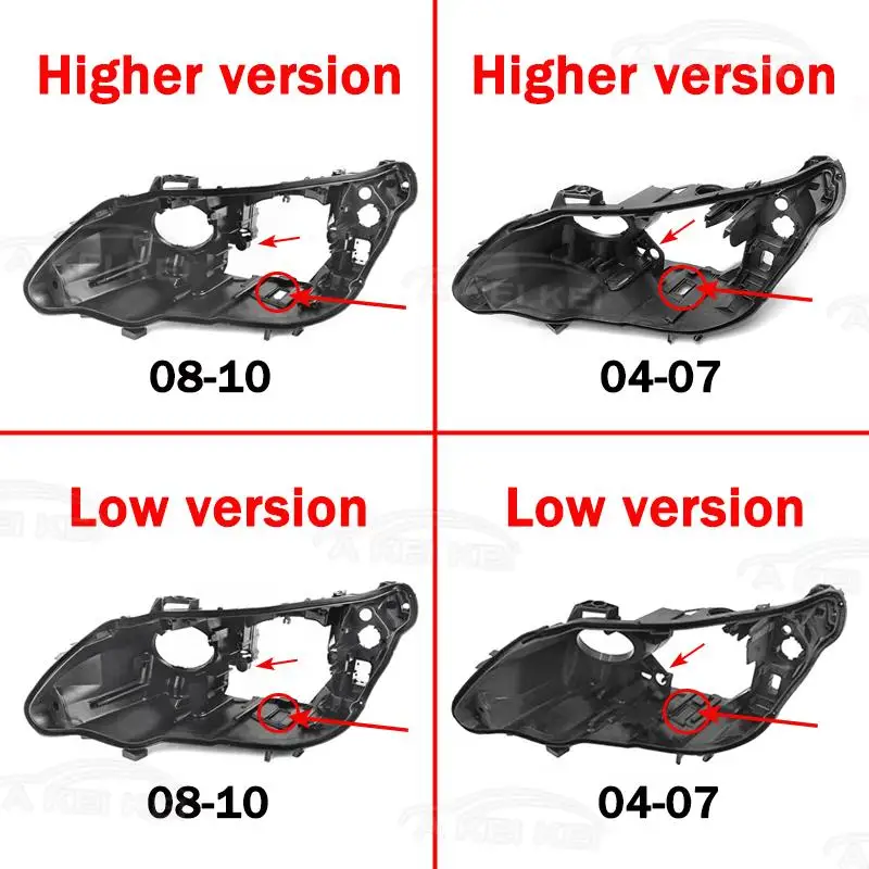 For BMW 5 Series E60 E61 D1S 2004 2005 2006 2007 2008 2009 2010 Car Headligh Headlamp House Base AFS & No afs Back Housing Shell view 4
