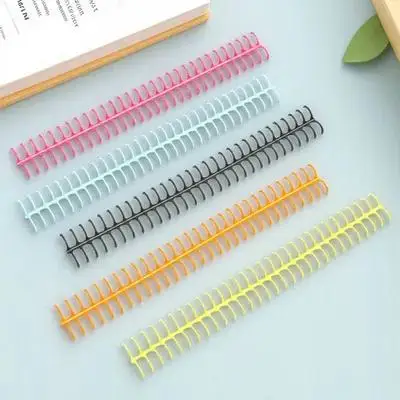 11 Pcs Spiral Coils Bindings Plastic Loose Leaf Notebook DIY Office Stationery Segmented Binding Spines Flexible Manual Open