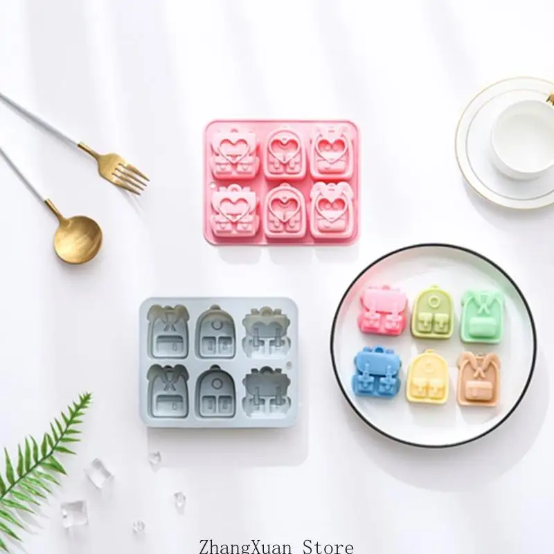 2 Stück 6 Mulden Rucksackform Kuchenformen für die Herstellung von Schokoladensüßigkeiten Cocktails 3XUF – Detail 3