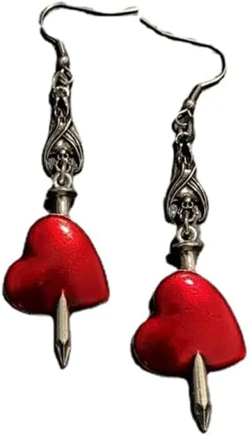 The Punk Gothic skull cross Dangle Earrings - Ultra Light Stainless Steel Lead & Nickle Free - Halloween Costume Accessories
