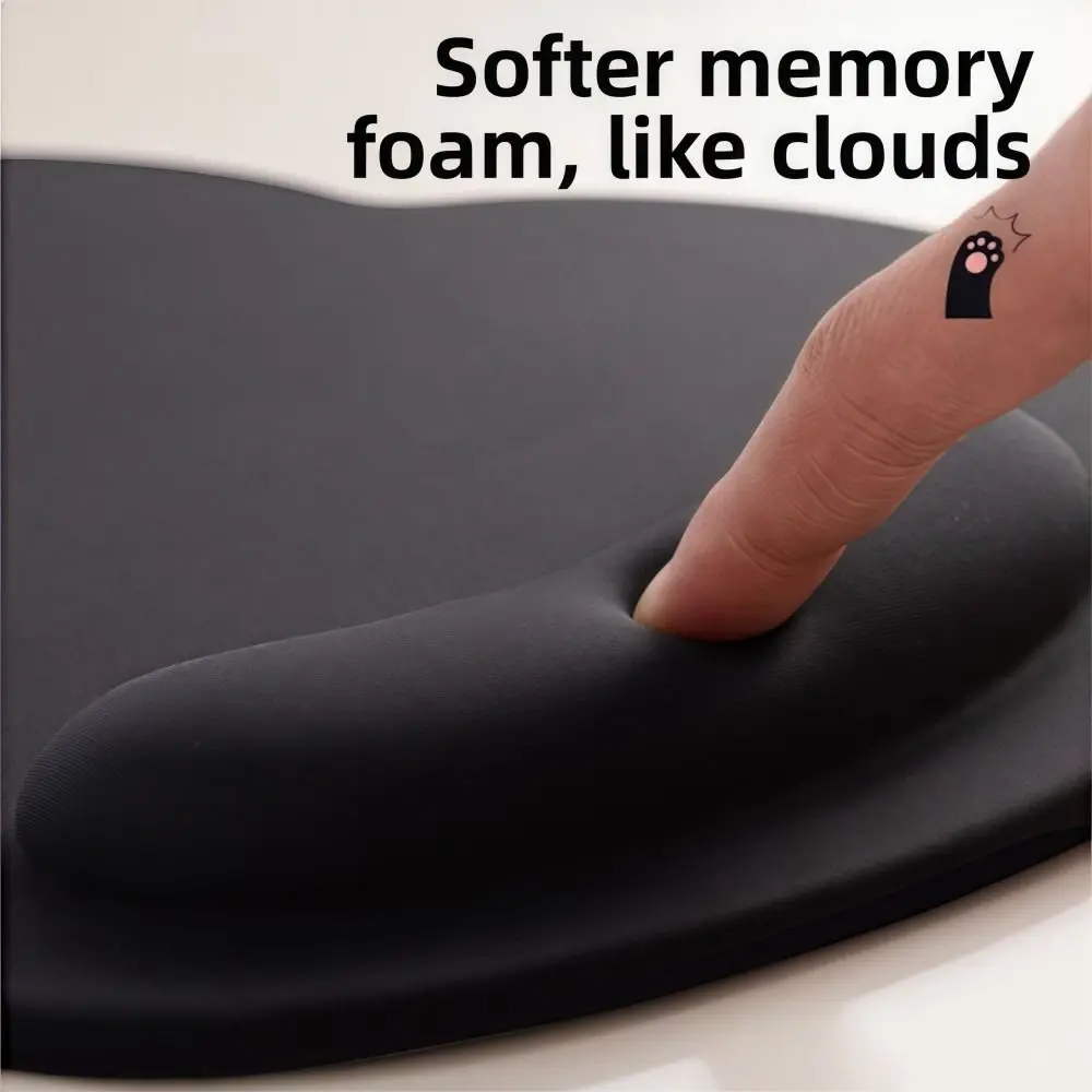 

Коврик для мыши с большими глазами и котом, нескользящий мягкий коврик для запястий, коврик для набора текста, удобный грязеотталкивающий эргономичный коврик для мыши для компьютерного офиса