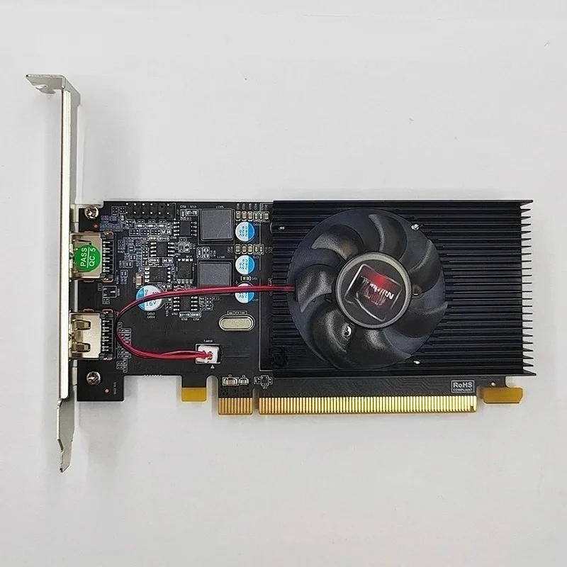 Tarjeta Gráfica HD6570 de 2GB DDR3 Nueva, Doble HDMI, Doble Pantalla, Altura Completa y Perfil Bajo, PCI-E, GPU para Computadora de Escritorio, Tarjeta de Video HD