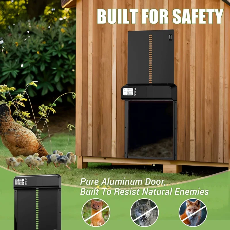 Automatic coop door motor Intelligent timer Coop door Waterproof pet cage portal outside farm accessories