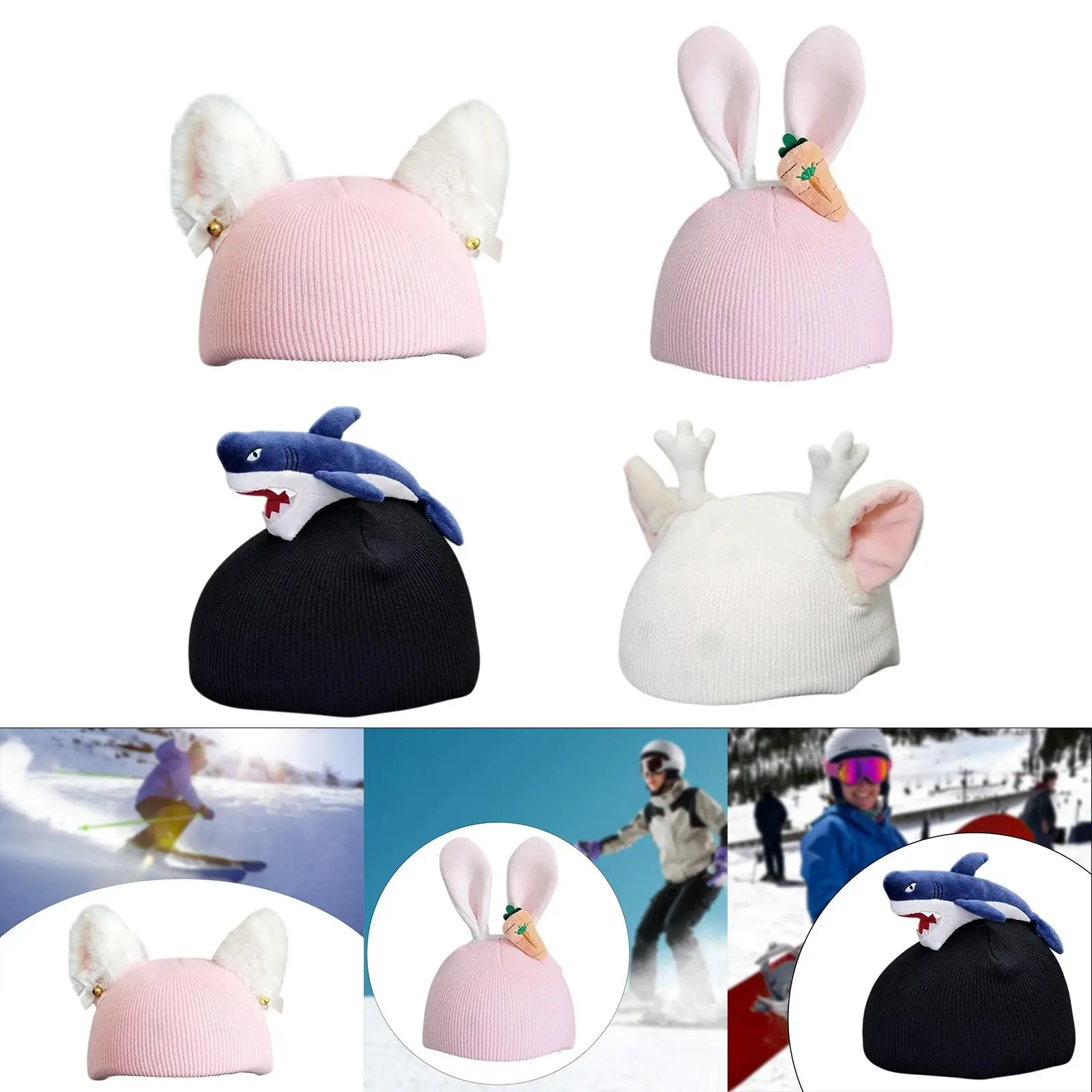 

Чехол для лыжного шлема, украшение для шлема, зимний головной убор, стильный забавный светильник для сноуборда, легкий аксессуар для шлема для сноуборда и катания на лыжах