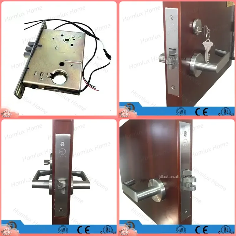 High Security Stainless Steel Door Lock for Entrance Doors with Keypad and Remote Control Smart Home Compatible