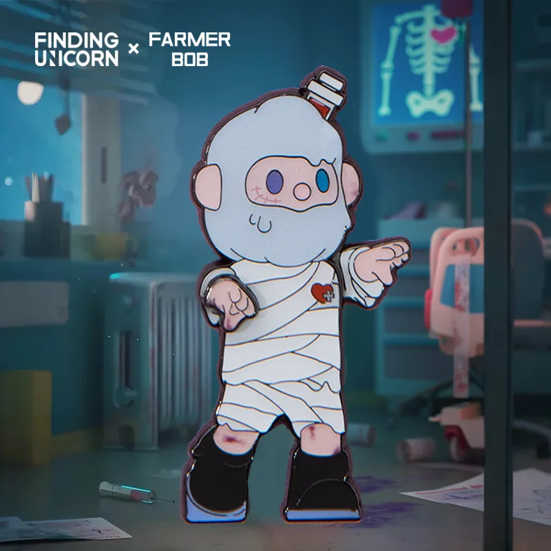 กล่องสุ่มตราโลหะคลาสสิก FARMER BOB ลายยูนิคอร์น ของสะสมป๊อปคัลเจอร์ แม่เหล็กติดตู้เย็น ของขวัญวันเกิด