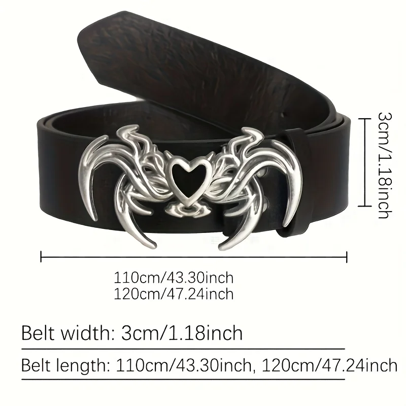 Fashion Women's Belt Retro Gothic Punk Style Personalized Irregular Buckle Belt Casual PU Leather Belt Y2k Belts For Men Women