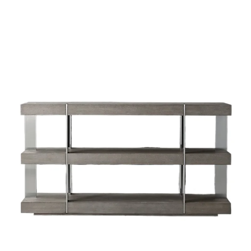 

RH American Metal Oak Display Cabinet Simple Art Italian Quality Decorative Cabinet Entrance Cabinet Light Luxury Minimalist