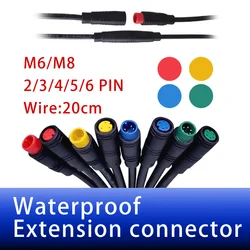 Julet Connector Higo Connector 2/3/4/5/6Pin Cable Waterproof Connector For Ebike Bafang Display Pin Optional Cable 20cm Wire