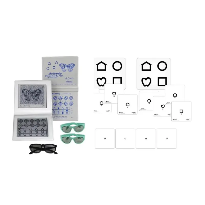 Stereo Butterfly With Shapes Butterfly-S Stereopsis With Standard Butterfly Stereo Acuity Test Vision Assessment Corporation