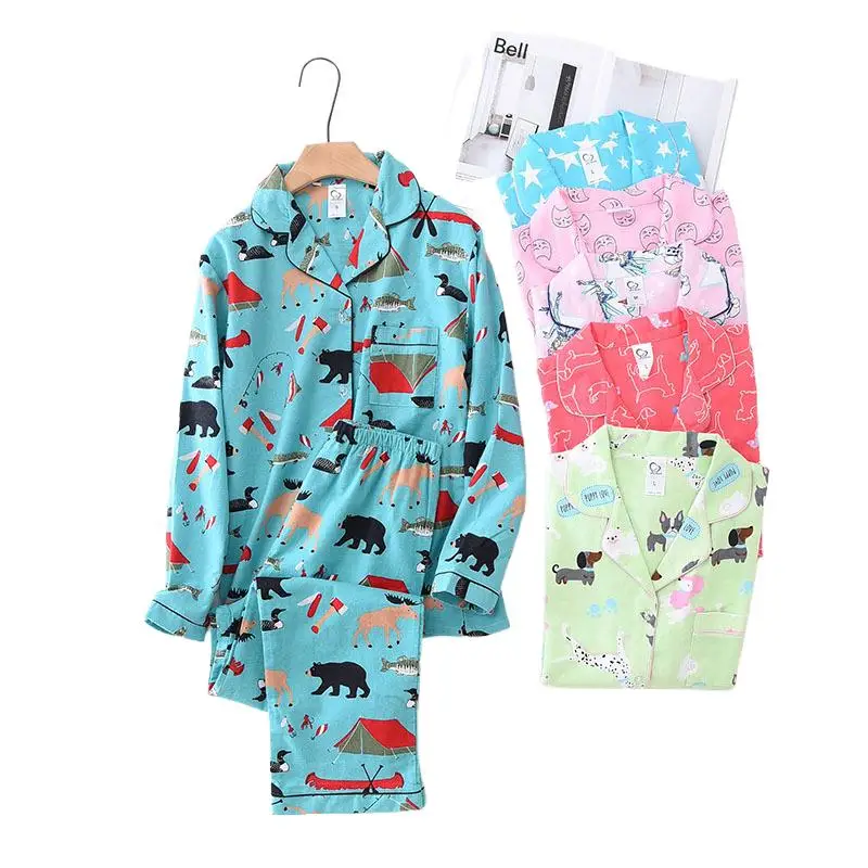 Niedlichen kaninchen 100% baumwolle pyjama setzt frauen nachtwäsche Plus Größe nette Cartoon langarm homewear frauen pyjama sets pijama mujer