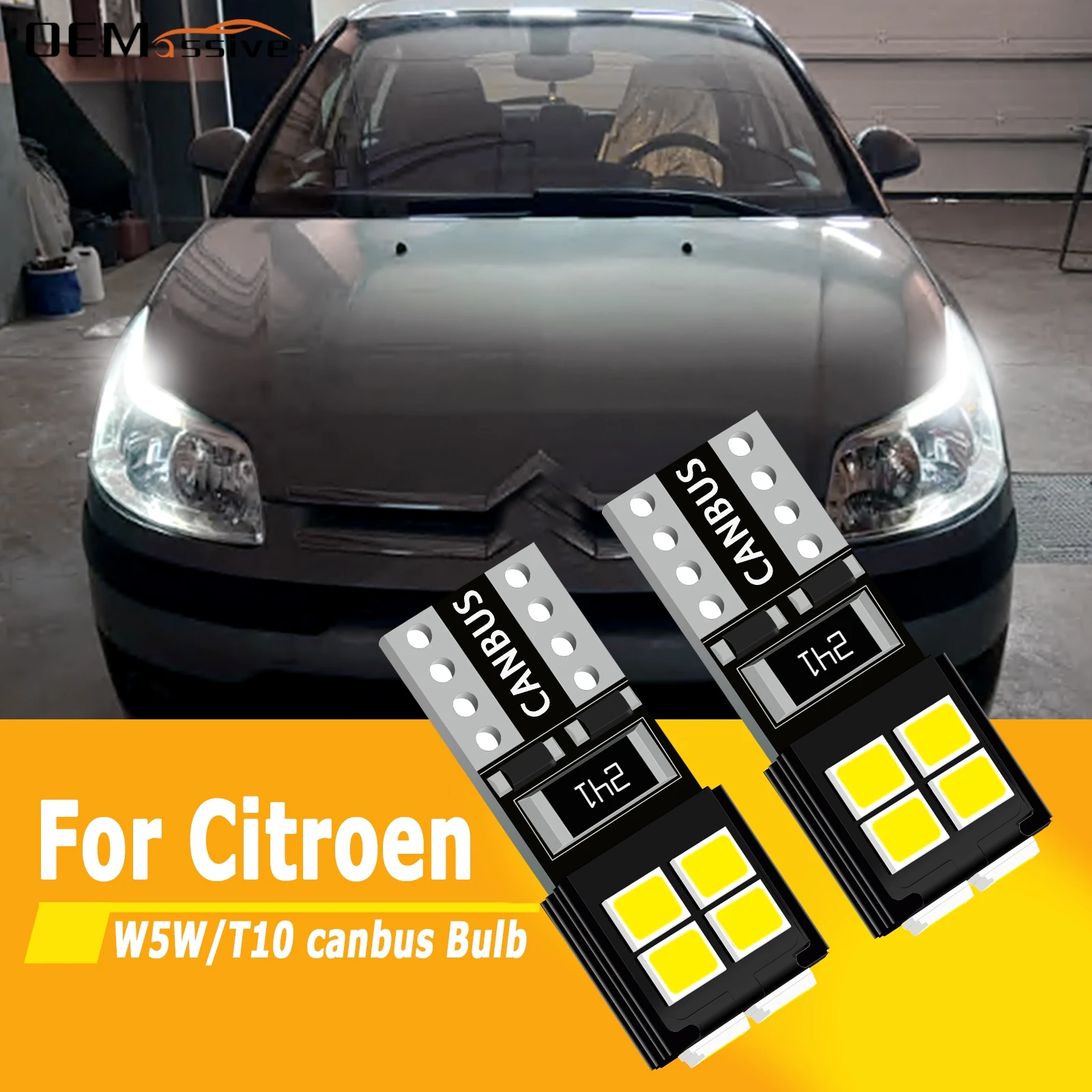 T10 W5W 194 192 التخليص وقوف السيارات المصباح الكهربي Canbus خطأ مجاني W5W LED لمبة لسيتروين بيرلينجو 96-18 C1 06-20 C2 03-10 C3 02-16