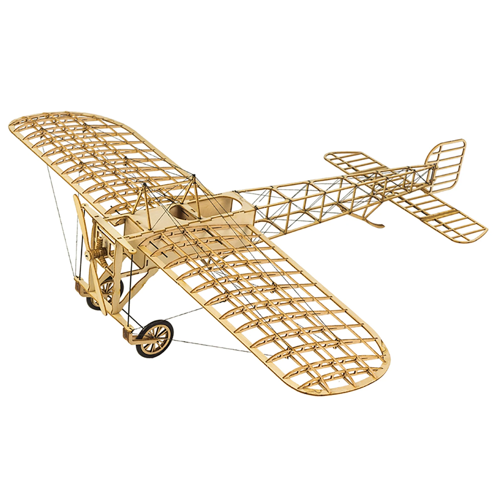 DWH VX14 Model statyczny samolotu Bleriot XI w skali 1:23, rozpiętość skrzydeł 380 mm, drewniany zestaw do samodzielnego montażu, puzzle 3D, zestaw do samodzielnego budowania samolotu.
