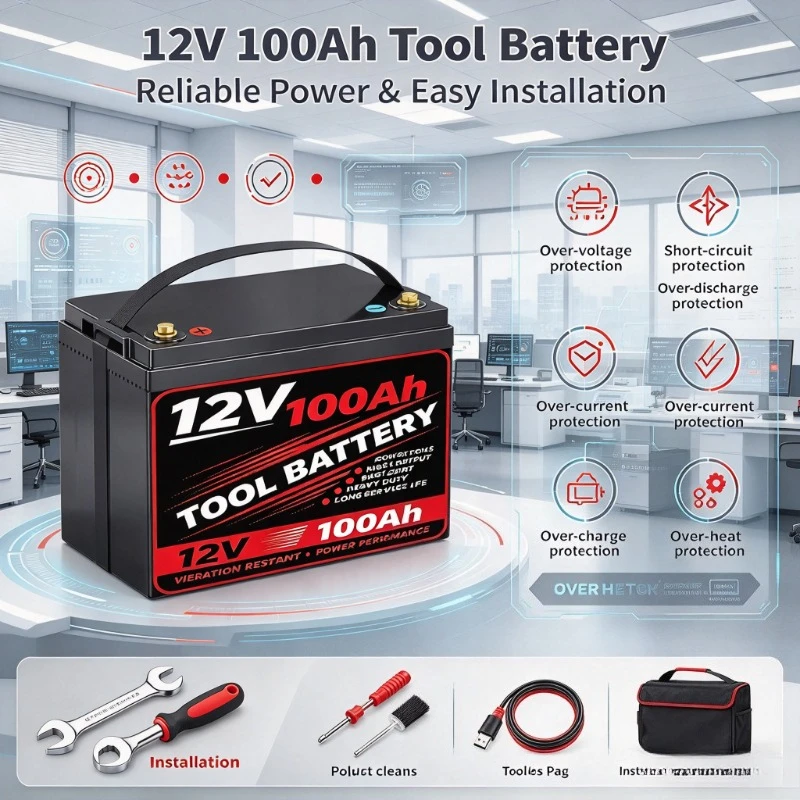 LiFePO4 Lithium Battery 12V 100AH BMS 100A 1280Wh For RV/Vans/Trolling Motor/Off-grid/Camping/2-Year Warranty/UL 1973