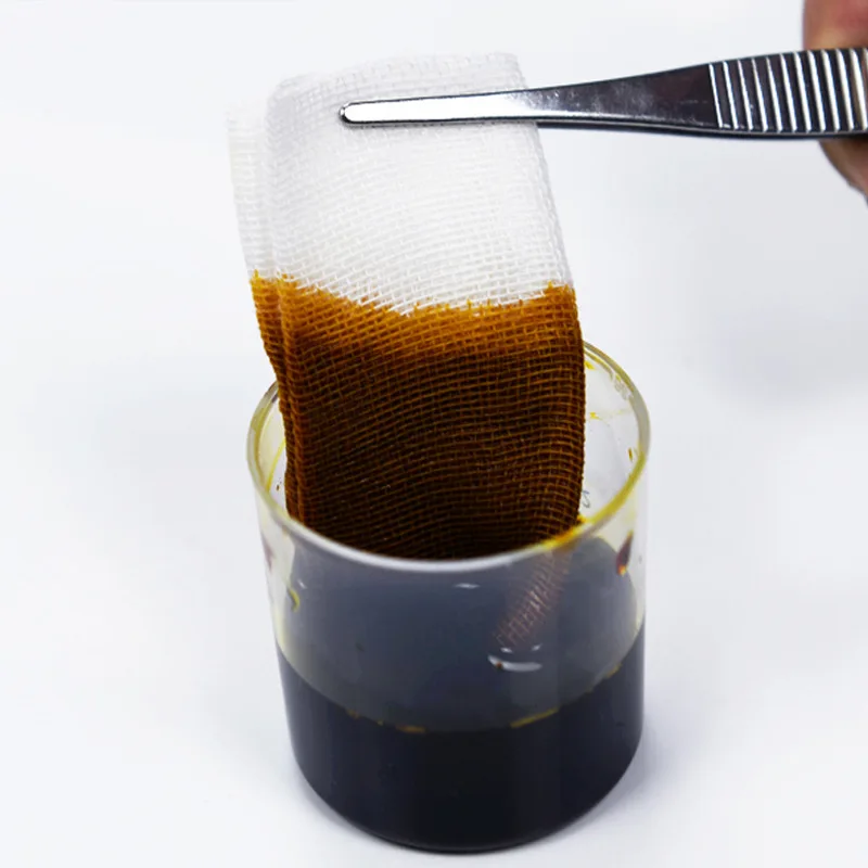 10 Sheets/Bag White Gauze Sterilized Disposable Absorbent Cotton Gauze Wound Dressing Bandage Breathable First Aid Skin Patch