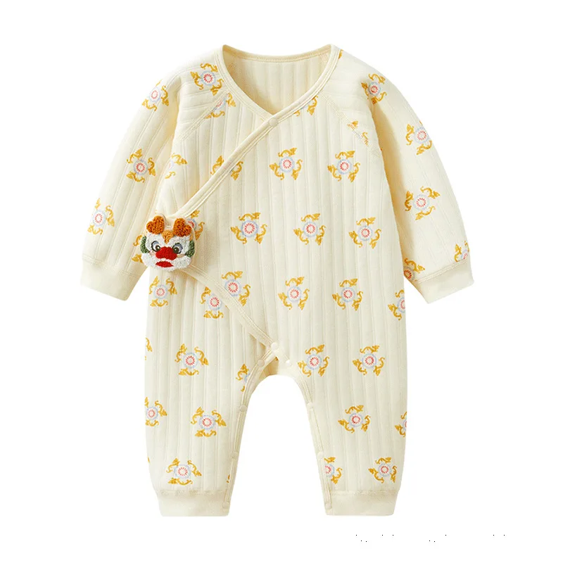 

Unisex Baby Thermal Romper - Light Cotton, Seamless, Kimono Style for Newborns Jumpsuit for Autumn & Winter Romper