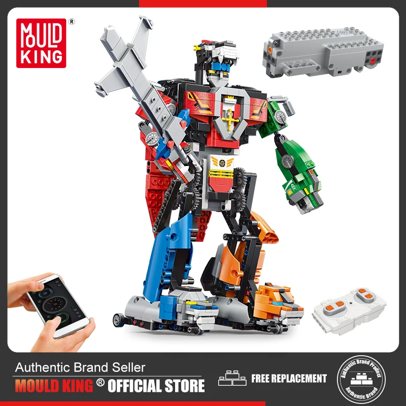 

MOULD KING 15037 MK Voltron Robot 2 Remote control toys Technical Building Blocks for Kids Birthday Gift