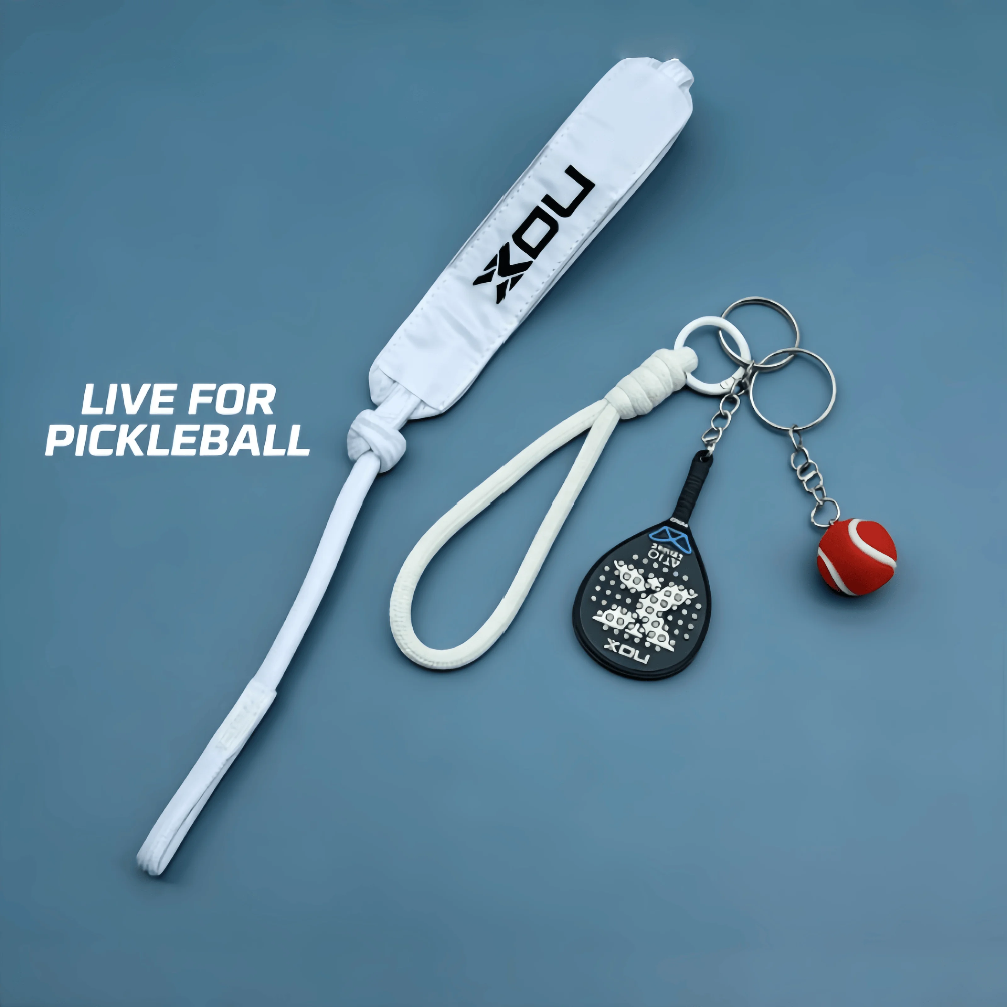 Nox Schlüsselband-Set, Anti-Verlust-Design, Niedlicher Tennis-Anhänger, Geeignet für Pendler, Praktisch und Stilvoll, Padel-Zubehör – Detail 7