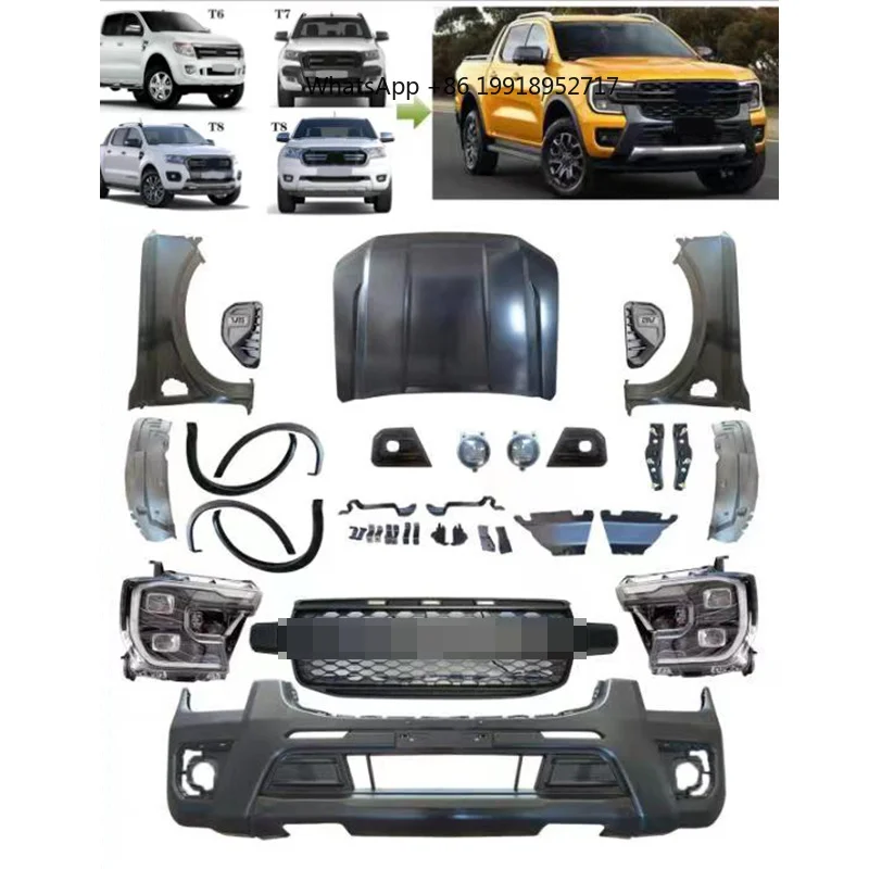 Stable Type Off-Road Parts Front Car Bumpers Body Kits for ford Ranger 12-21 Changed to Ranger 2022 JJ722