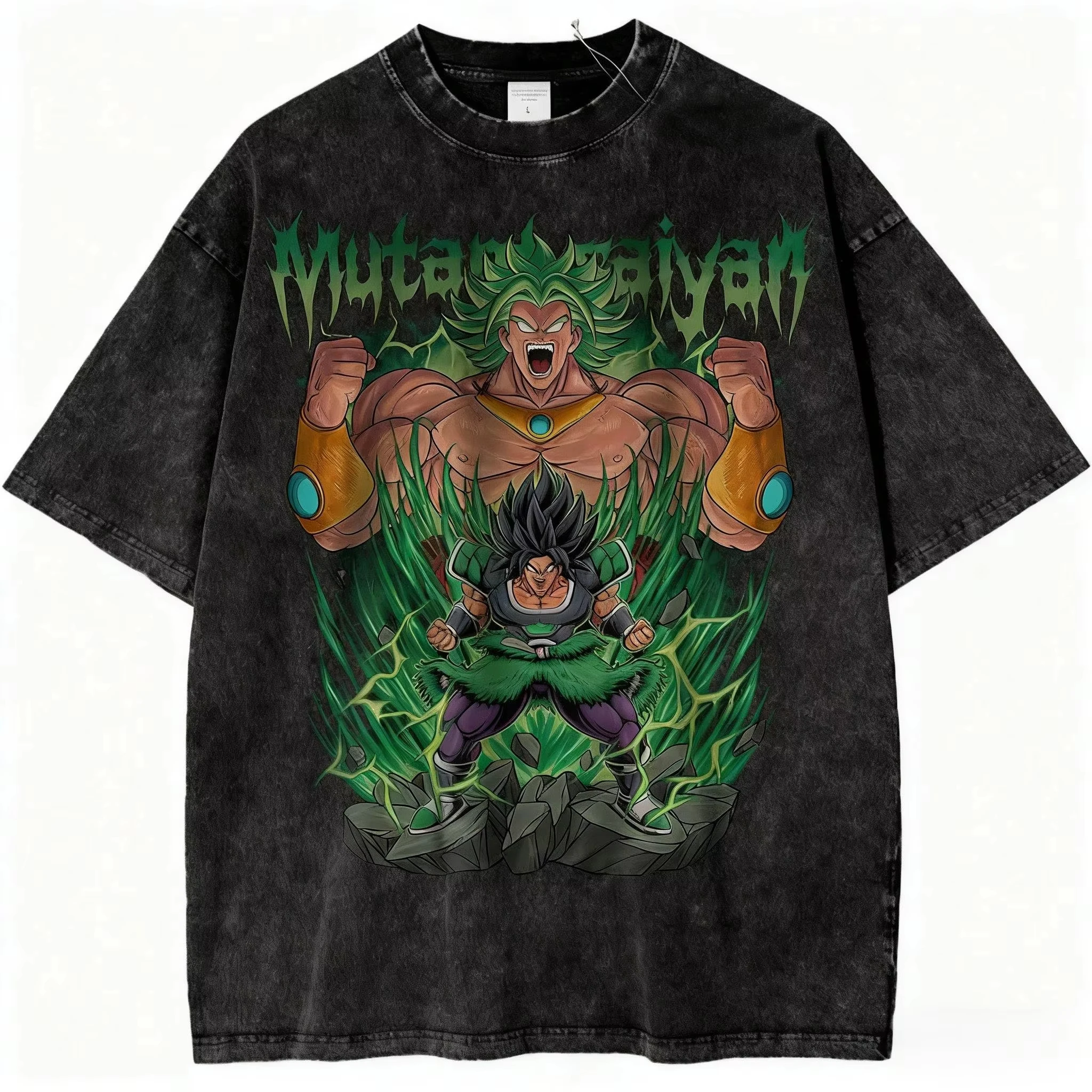 

Harajuku Anime Vintage Washed T Shirt Dragon Ball Men Women Short Sleeve Tee Japanese Graphic Print Streetwear Casual Summer Top