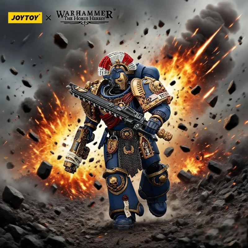 

Фигурки JOYTOY Warhammer 40K 1/18 Ultramarines Relic Secundus Armor со стрелковым болтом, винтовкой, цепным слоем и пистолетом с болтом