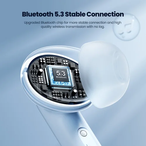 Imagen 2 del producto Toocki auriculares Bluetooth BT 5,3 auriculares intrauditivos con tapa auriculares Hi-Fi inalámbricos verdaderos 400mAh auriculares deportivos de Larga modo de reposo para teléfono