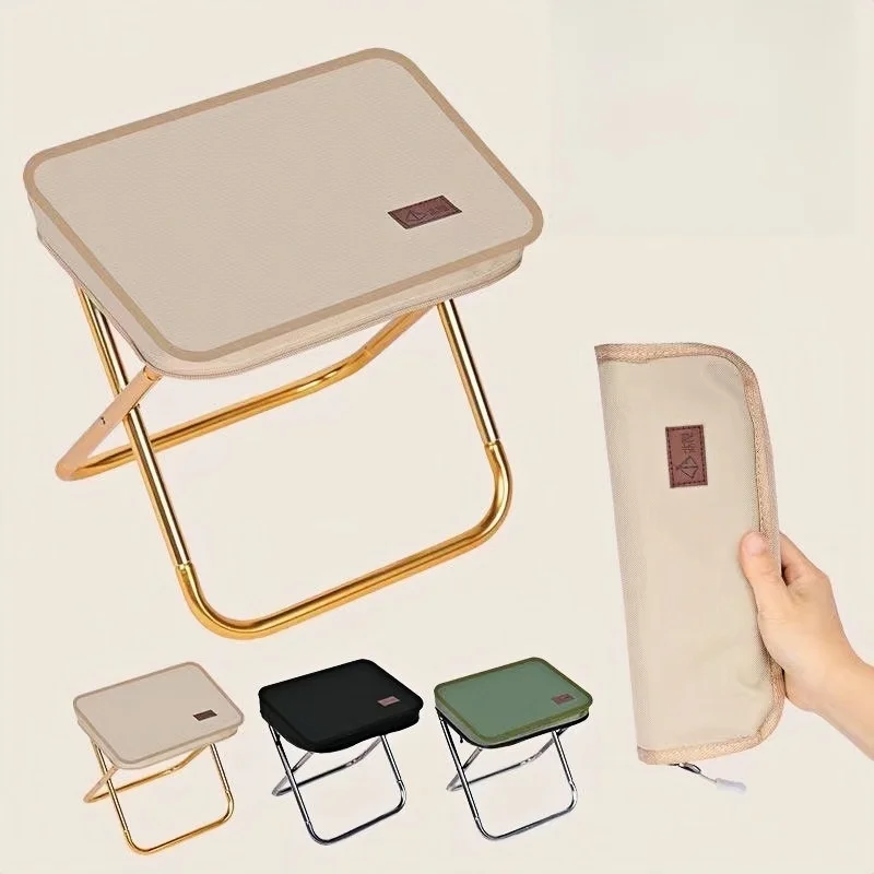

Mini Outdoor Folding Handbag Stool, Lightweight Portable Fishing Leisure Chair, Camping Sketching Low Stool, Folding Storage