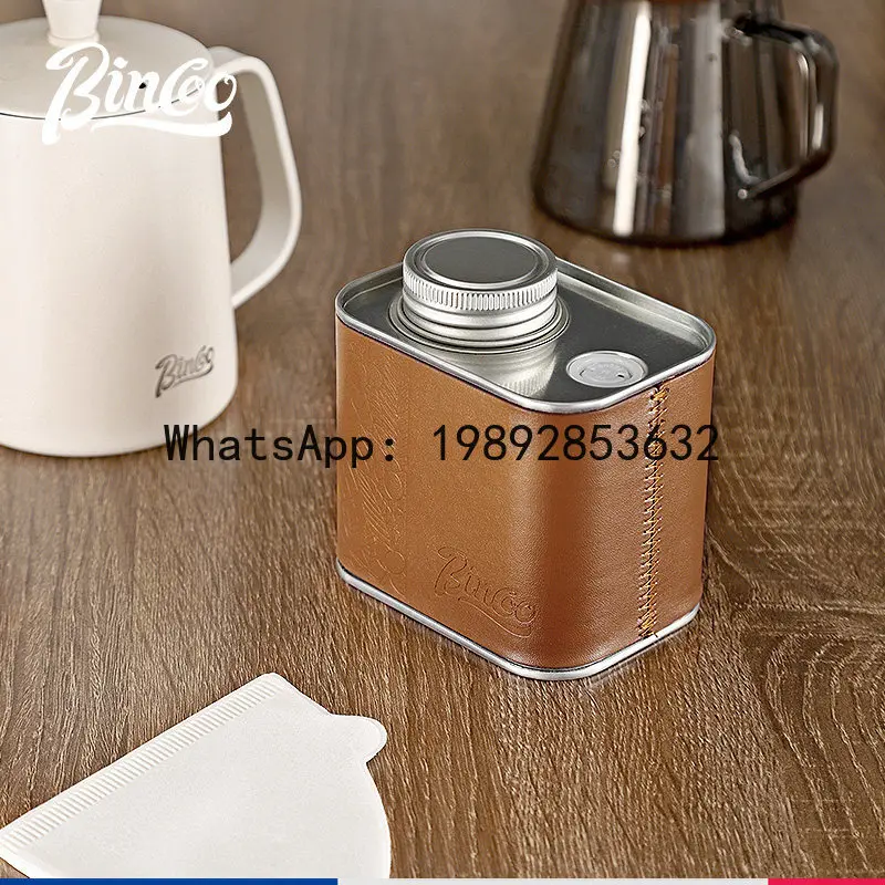 

Xl portable coffee bean sealed can storage jar fresh breath lock tinplate can
