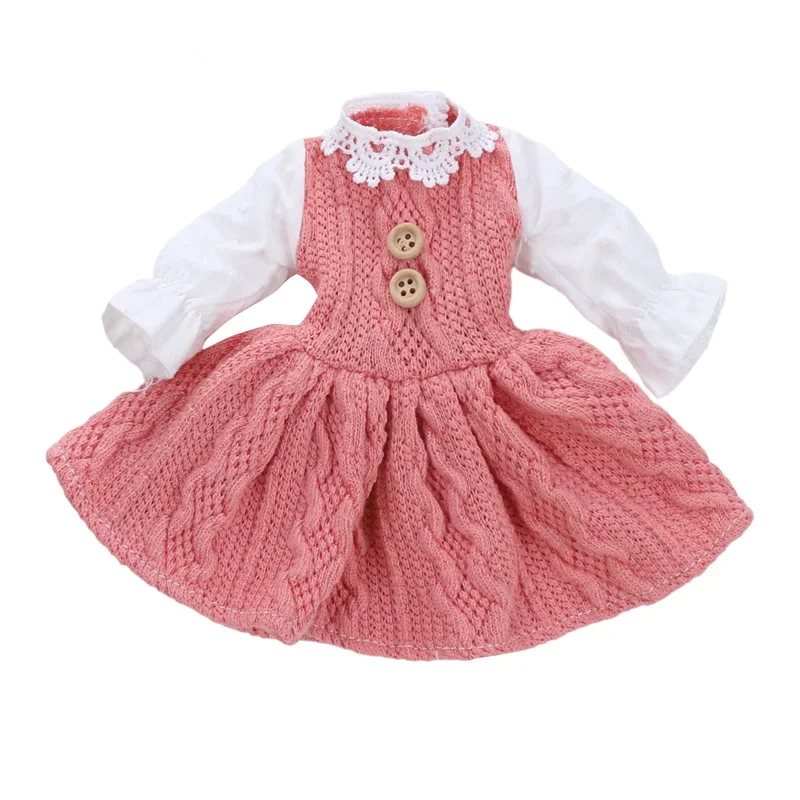 28cm Doll\'s Accessories 1/6 Bjd Clothes Suit Dress and Stockings Dress UpToy for Girl Children