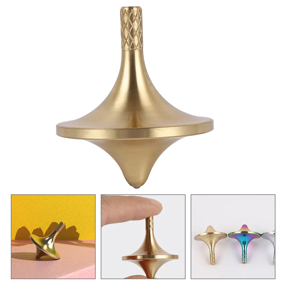 Spinning Top Funny Kids Toy Interesting Children Pressure Relief Gyro Accessory Tops Toys Decompression Copper Portable