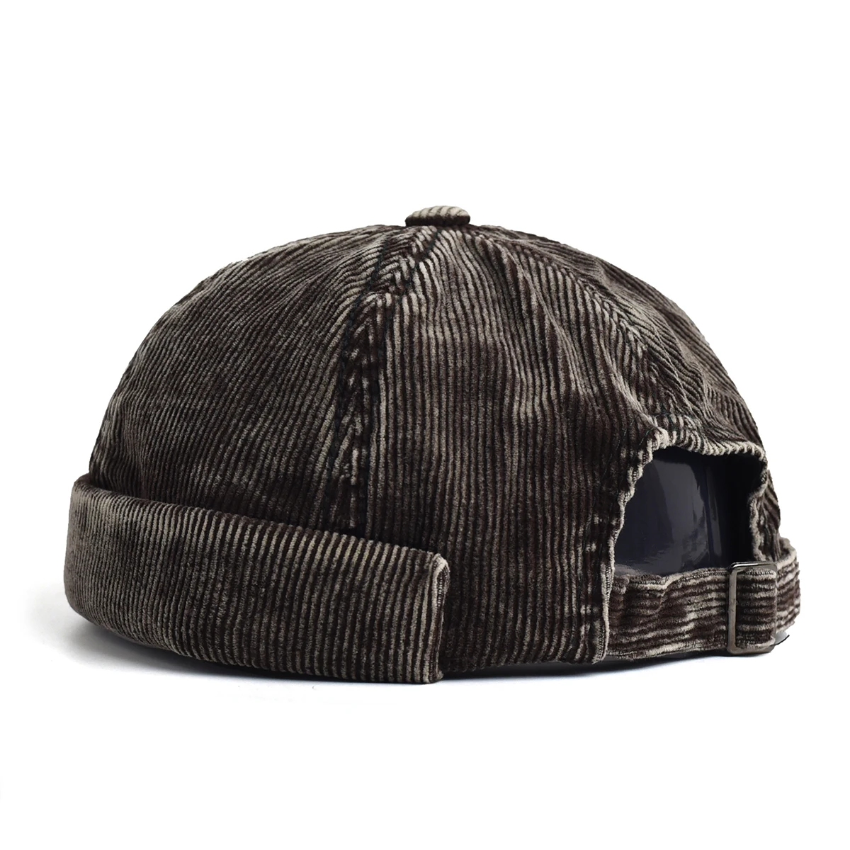 Unisex Corduroy Solid Color Brimless Caps for Men Women Streetwear Hip Hop Hats Retro Beanie Docker Caps Adjustable Dome Hats