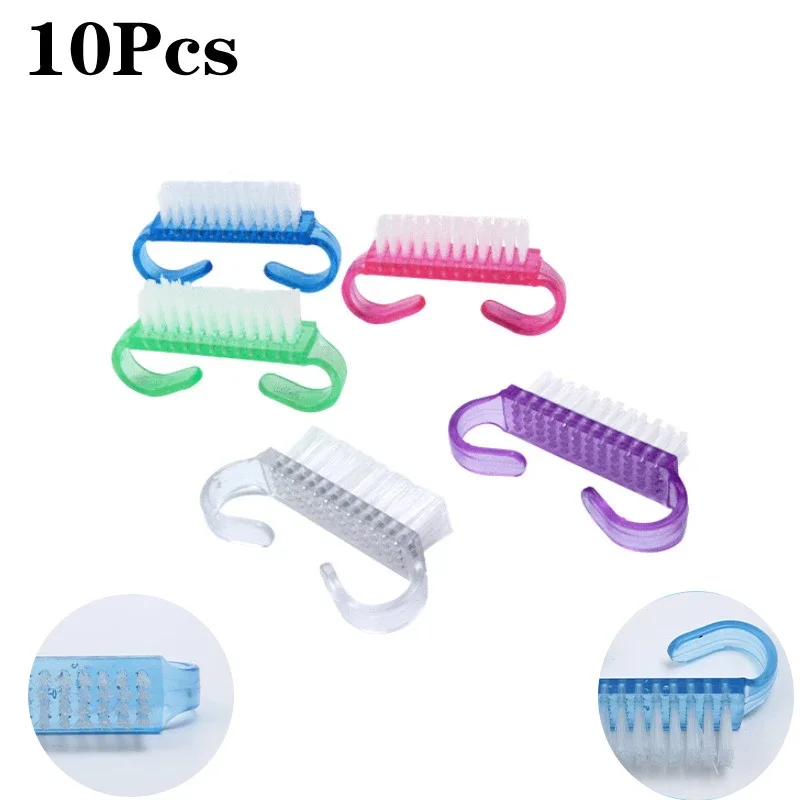 10 Pcs/Lot Cleaning Nail Brush Tools File Nail Art  Manicure Pedicure Soft Remove Dust  Plastic Dust Cleaning Brushes