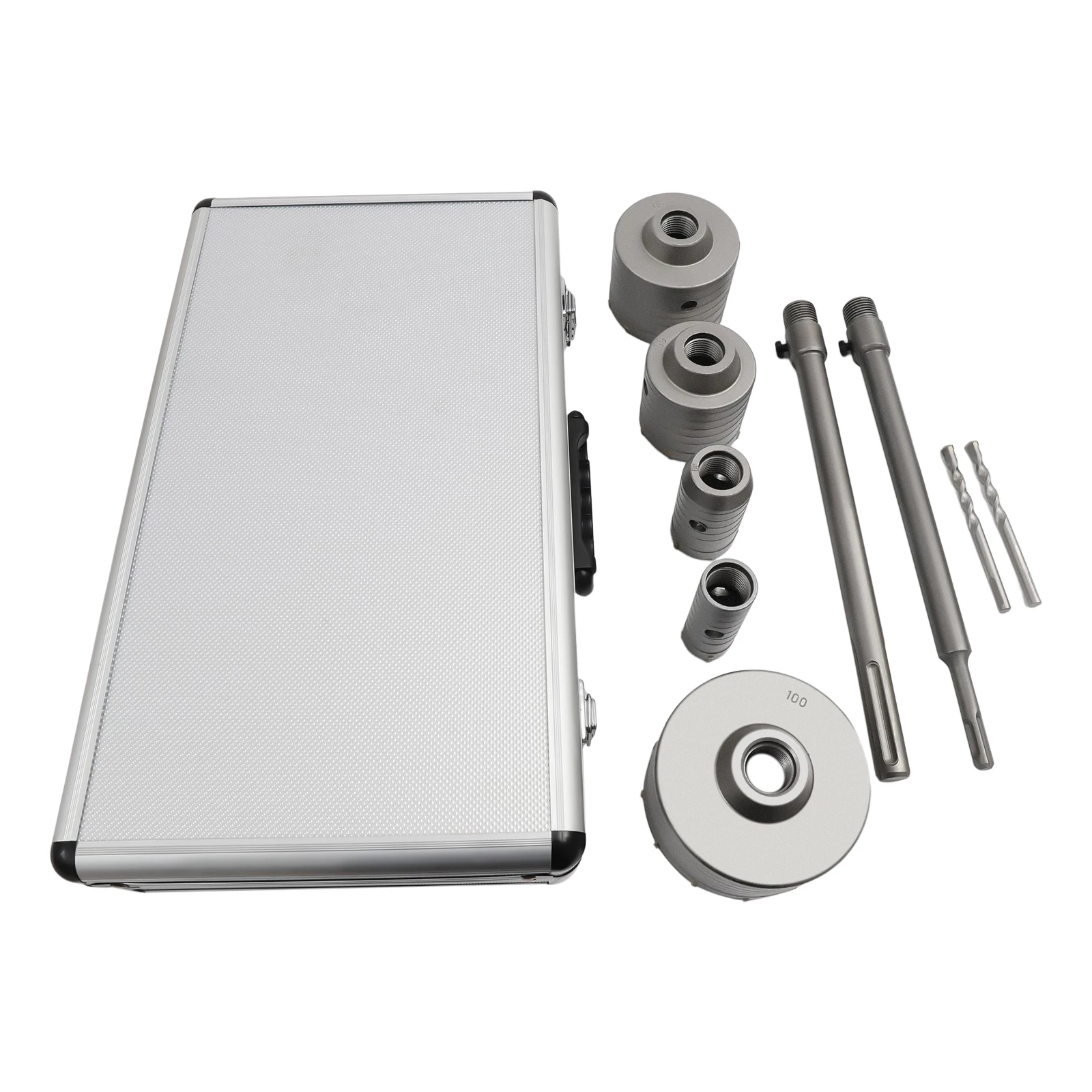 Set di punte per taglierina per carotaggio di cemento per sega a tazza 30 mm, 40 mm, 65 mm, 80 mm, 100 mm Kit per sega a tazza per calcestruzzo