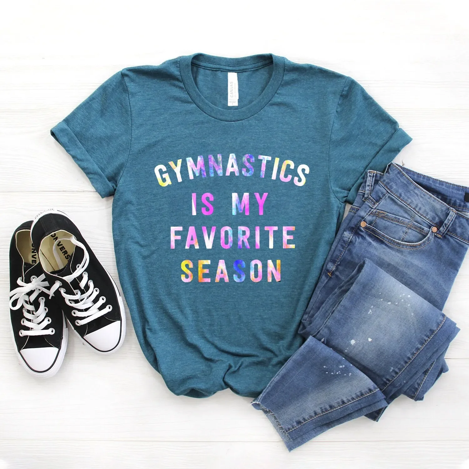 Gymnastics T Shirt Mom Gift Is My Favorite Season Softstyle