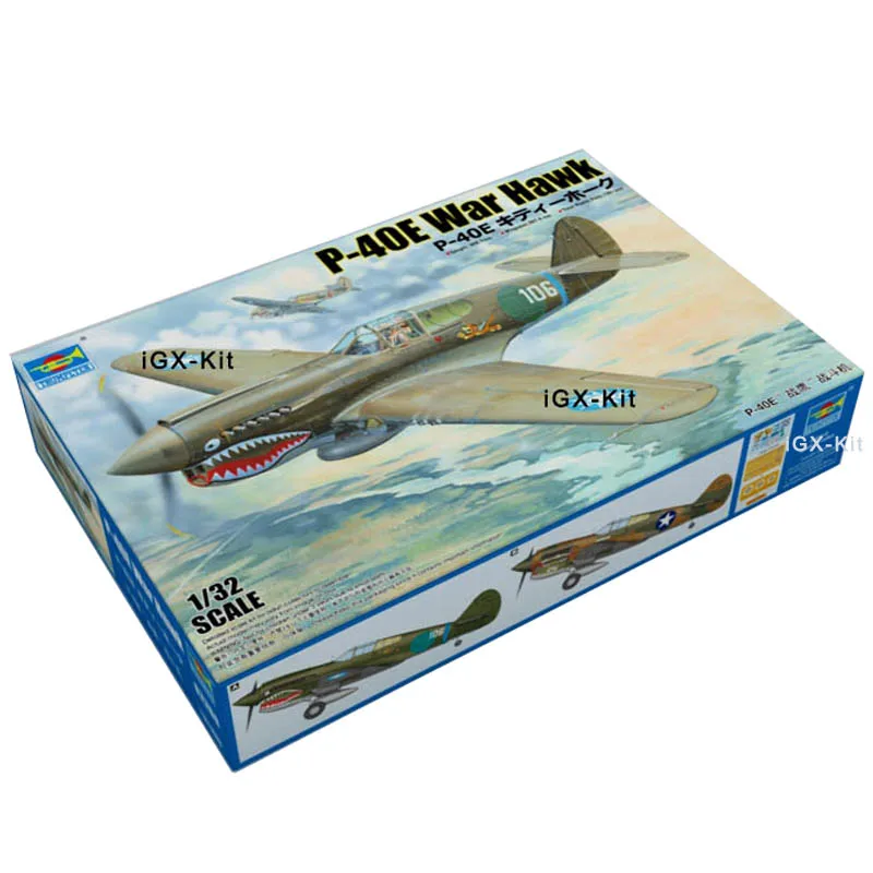 Trumpeter 02269 1/32 P40 P-40E War Hawk Fighter Plane Military Handcraft Plastic Assembly Model Toy Gift Building Kit