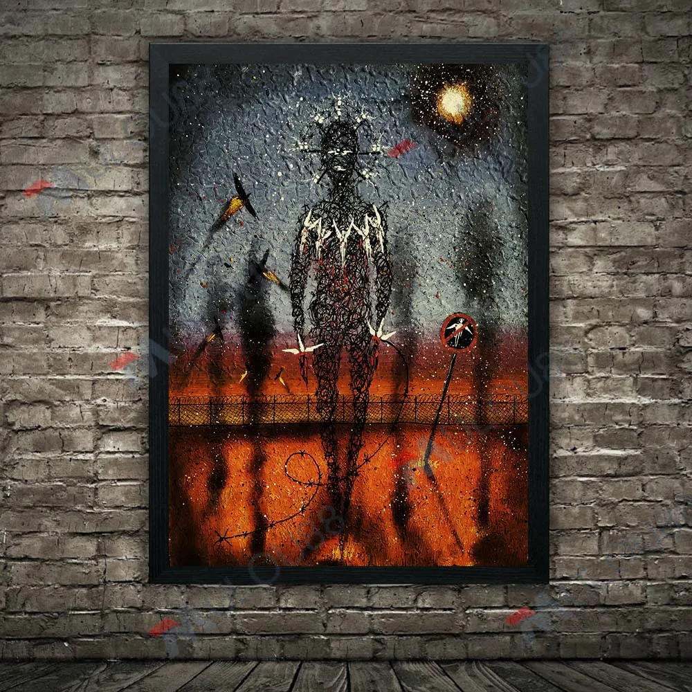 Humanoid Insect Bound By Spider Web Vintage Wall Art Canvas Print Mysterious Insect Man Abstract Fantasy Art Poster Print Decor