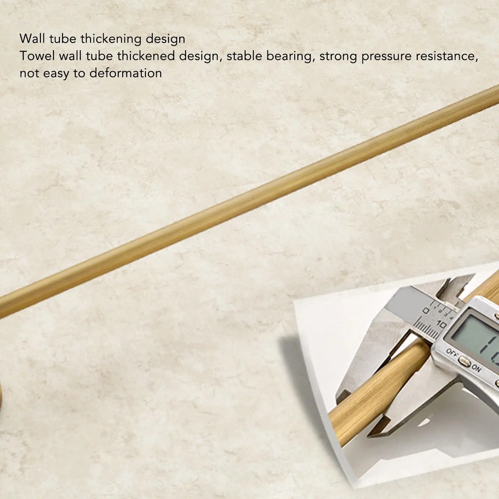 銅ヨーロッパレトロタオルバー壁掛け耐侵食性浴室ホルダー安定した構造スタイリッシュなデザイン