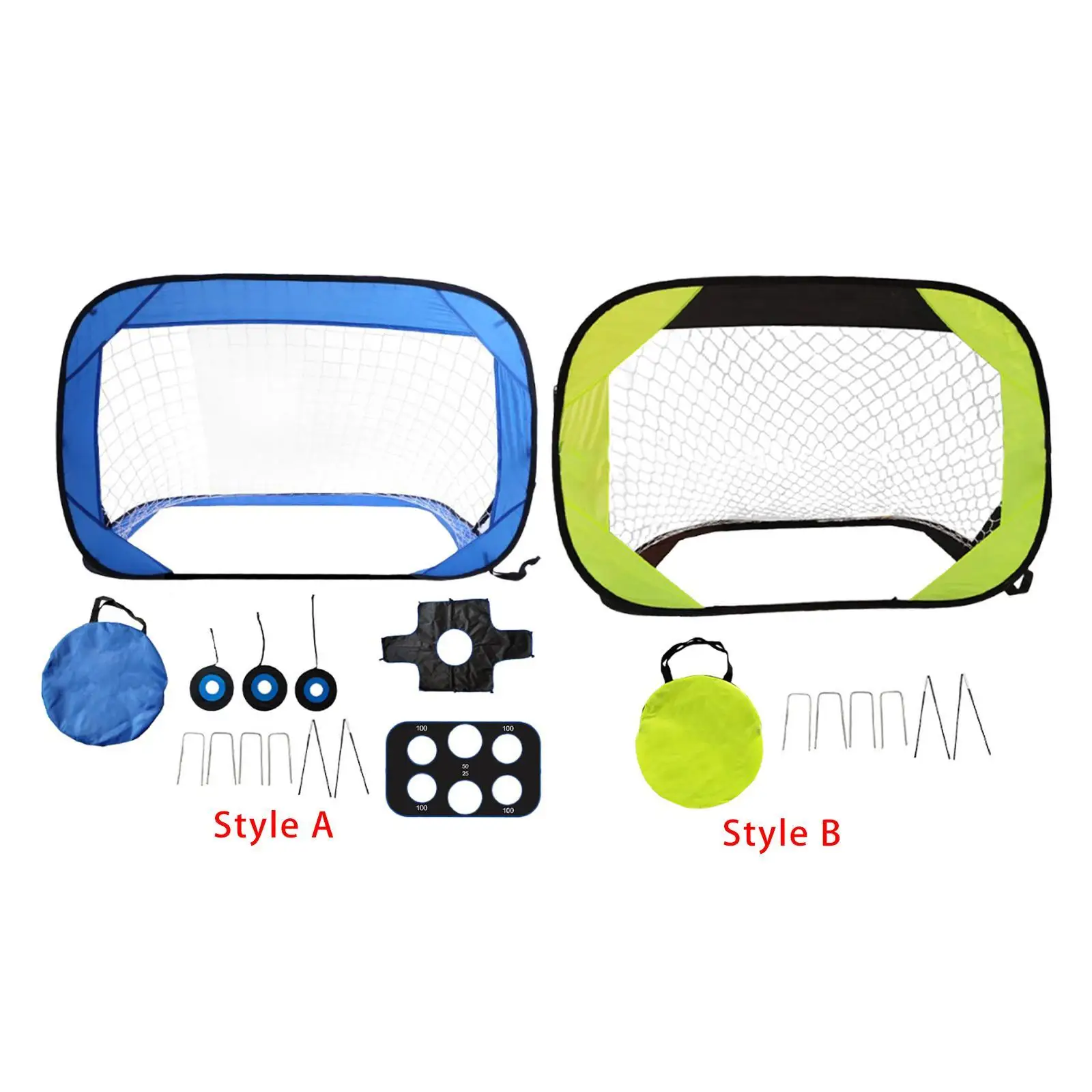 ประตูฟุตบอลแบบพกพา ประกอบง่าย พร้อมกระเป๋าหิ้ว ฝึกซ้อมได้ พับเก็บได้ ของเล่นเด็ก สำหรับสนามกีฬา สนามหลังบ้าน สวน